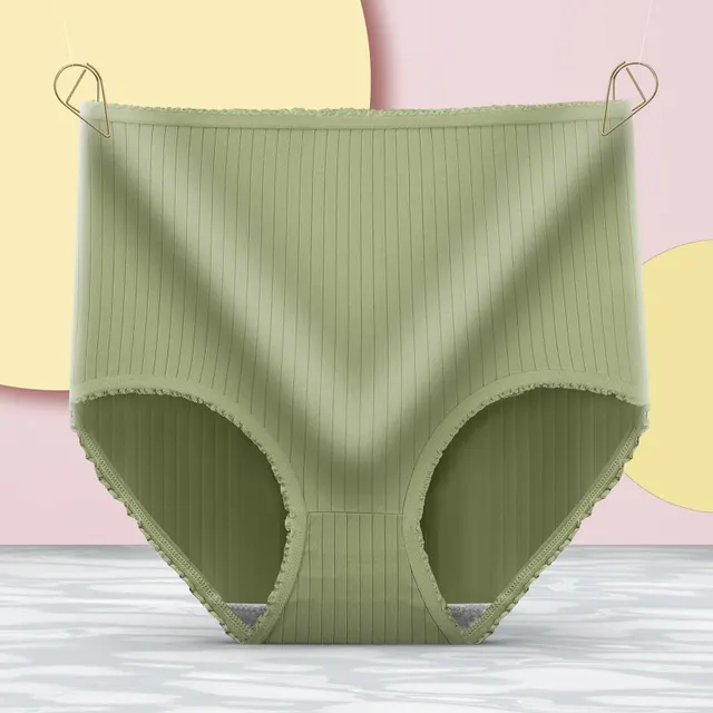 Women's Fashion High Waist Lace Panties Belly Lifting Hip Shaping Green - Shop at LoveMi