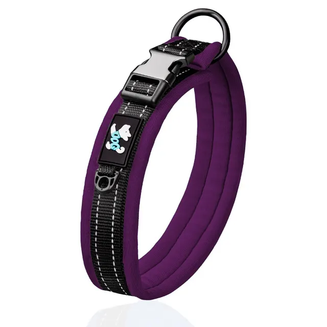 Pet Nylon Reflective Collar Leash Set Dark Purple - Shop at LoveMi