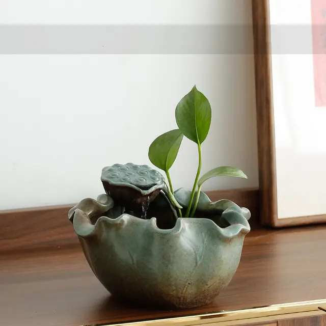 Living Room Office Circulating Water Attracting Wealth Ornaments Zp Lotus - Shop at LoveMi