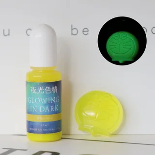 DIY Epoxy Resin Luminous Pigment UV Crystal Drop Glue Mold Color With Luminous Color - Yellow