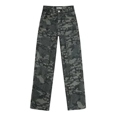 Women's Summer High waisted Slim Casual Trousers Camouflage M - Shop at LoveMi