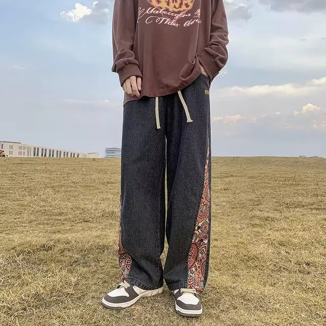 Fall Thin Ripped Jeans Men's Retro Black - Shop at LoveMi