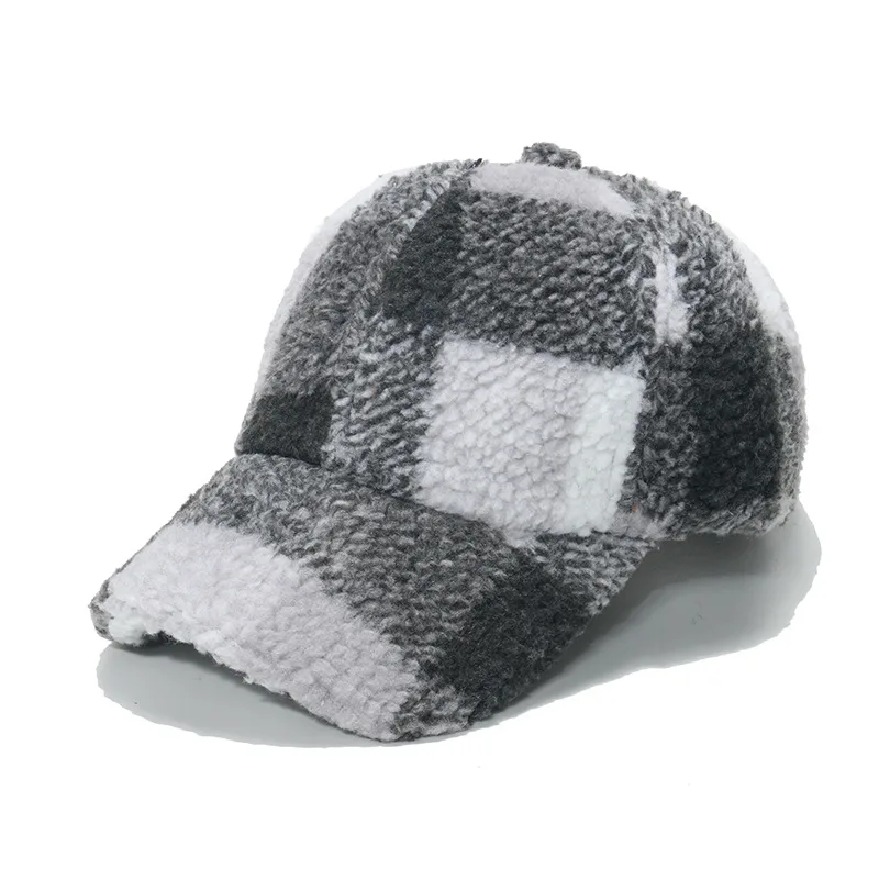 Lamb Wool Classic Plaid Baseball Hap - Shop at LoveMi