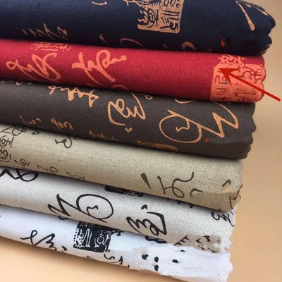 Cotton Linen Calico Big Red - Shop at LoveMi