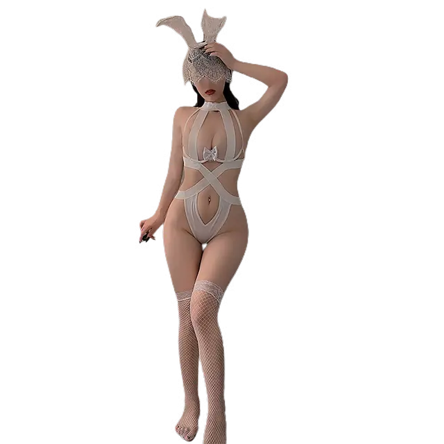 Women's Tight fitting Elastic Bandage Bodysuit 6827White - Shop at LoveMi