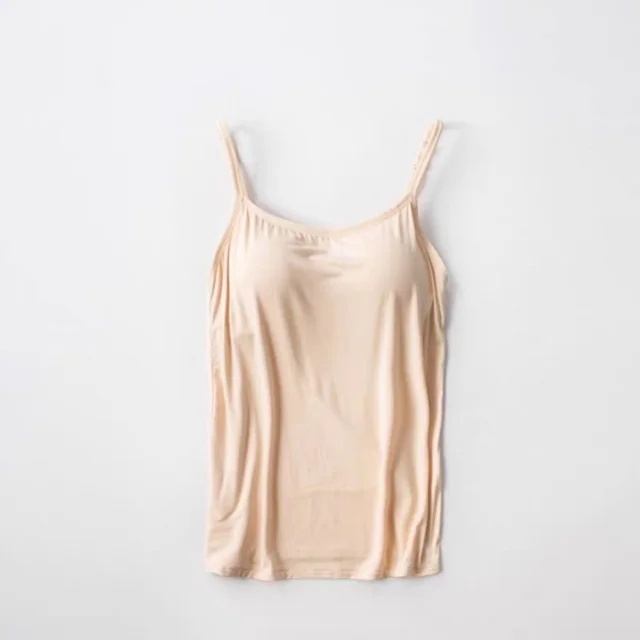 Halter Vest Women With Chest Pad Thin Women's Leggings Skin Color - Shop at LoveMi