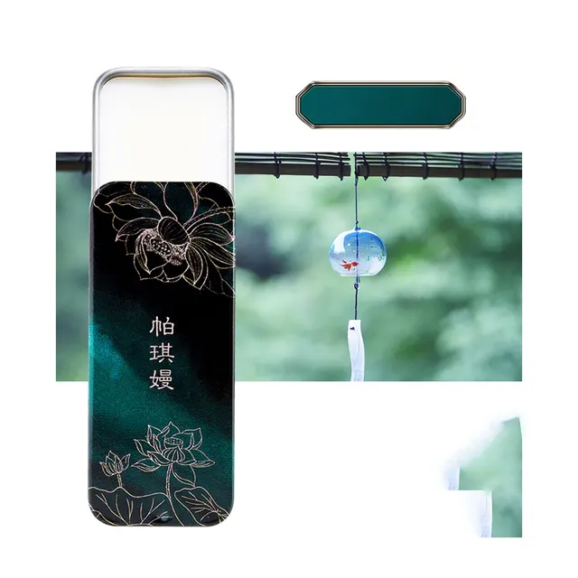 Lotus Pond Moonlight Perfume Body Balm Light Fragrance Portable Pocket Perfume Solid Balm Blue Wind Chimes - Shop at LoveMi