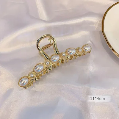 Metal Clip Large Elegant Pearl Hairpin H0713 - Shop at LoveMi