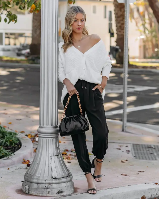Summer Urban Casual Women's Trousers Small Foot Elastic Waist Casual Pants Black - Shop at LoveMi
