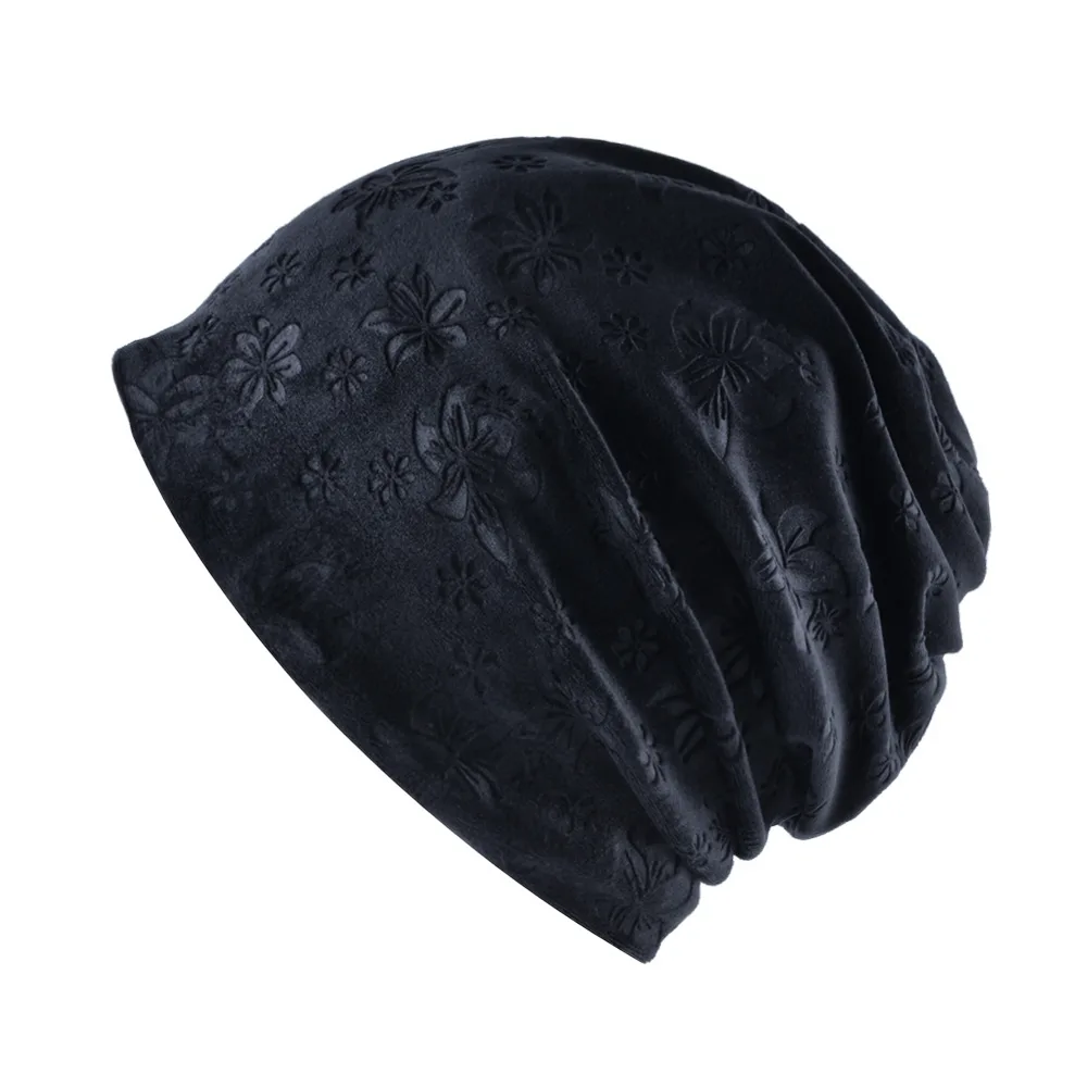 Women's Fashion Plush Pullover Cap Solid Color Hat Black - Shop at LoveMi