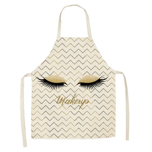 Cotton Hemp Sleeveless Apron European And American Eyes Eyelashes Creative Wql01344 - Shop at LoveMi