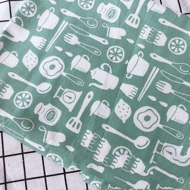Terylene Canvas Linen Printed Home Fabric Knife And Fork - Shop at LoveMi