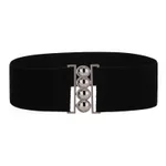 Women's Skirt Dress Belt Women's Belt Elastic Wide Belt - Black