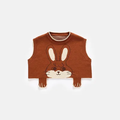 Cute Girls Knit High end Parent child Vest Vest 100Cm - Shop at LoveMi