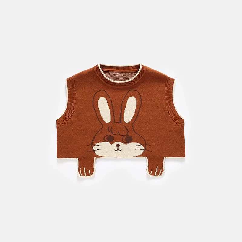 Cute Girls Knit High end Parent child Vest Vest 100Cm - Shop at LoveMi