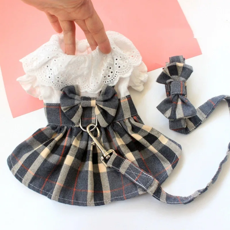 Dog Thin Skirt With Drawstring Chest Back Grey - Shop at LoveMi