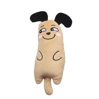 Cat Pet Plush Embroidered Mint Toys Khaki - Shop at LoveMi