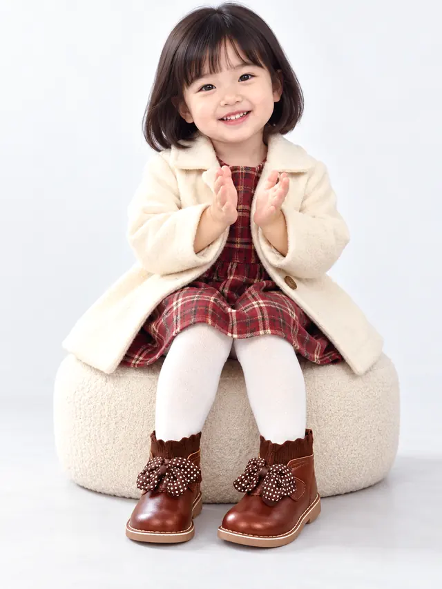 Toddler Girls' Brown Bow Boots, Fleece Lined Brown - Shop at LoveMi