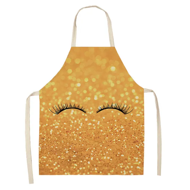 Apron Cotton Hemp 3D Printed Cartoon Anime Eyelashes Llw000213 - Shop at LoveMi