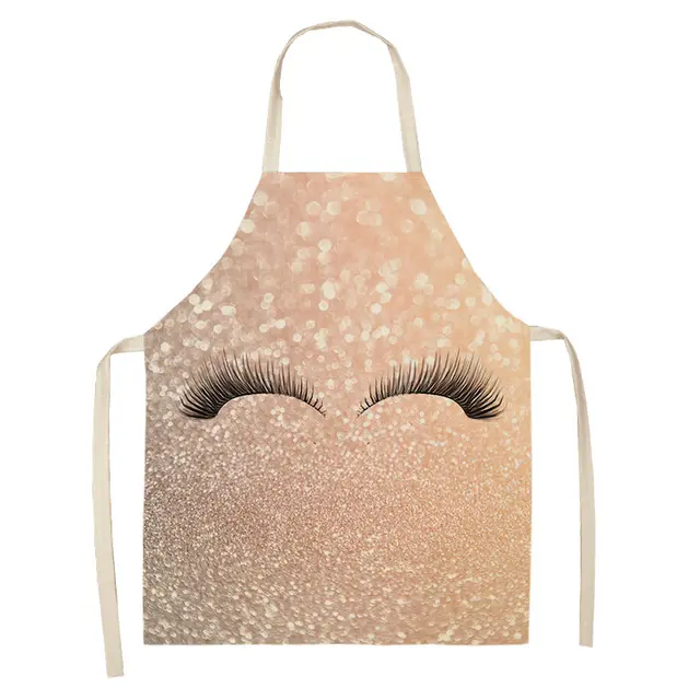 Apron Cotton Hemp 3D Printed Cartoon Anime Eyelashes Llw00029 - Shop at LoveMi