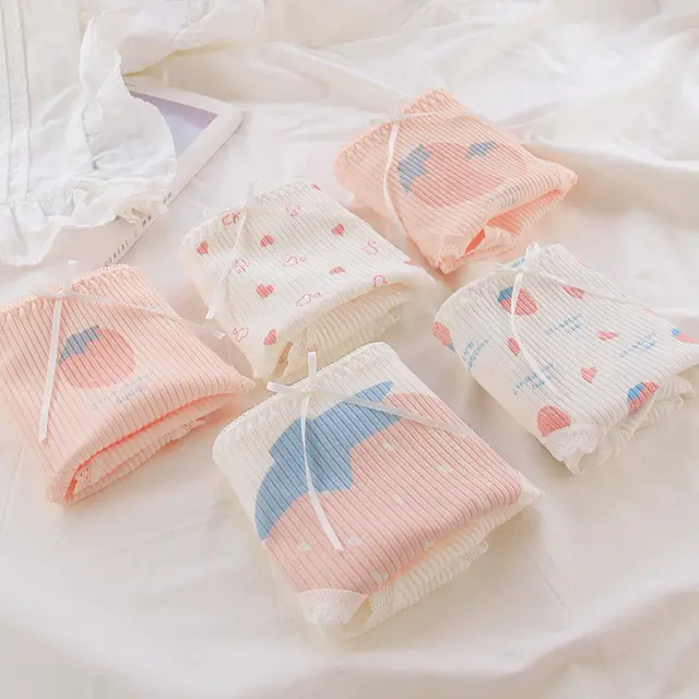 Comfortable Cotton Crotch Mid waist Briefs Five Piece Set - Shop at LoveMi