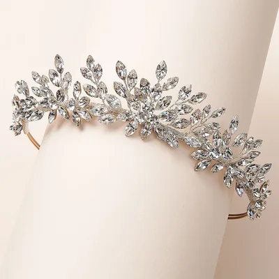 Crown Headdress Dress Accessories Light Luxury Silver - Shop at LoveMi