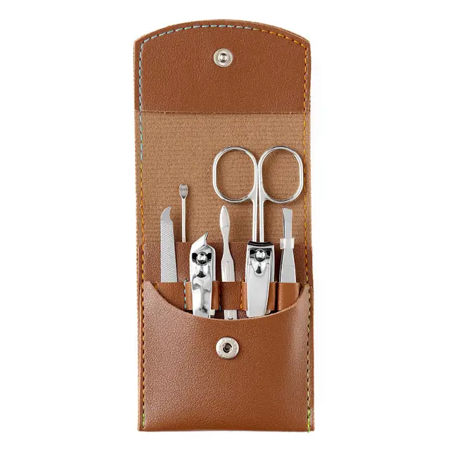 Nail Tools Set Nail Clippers Nail Clippers Set Brown - Shop at LoveMi
