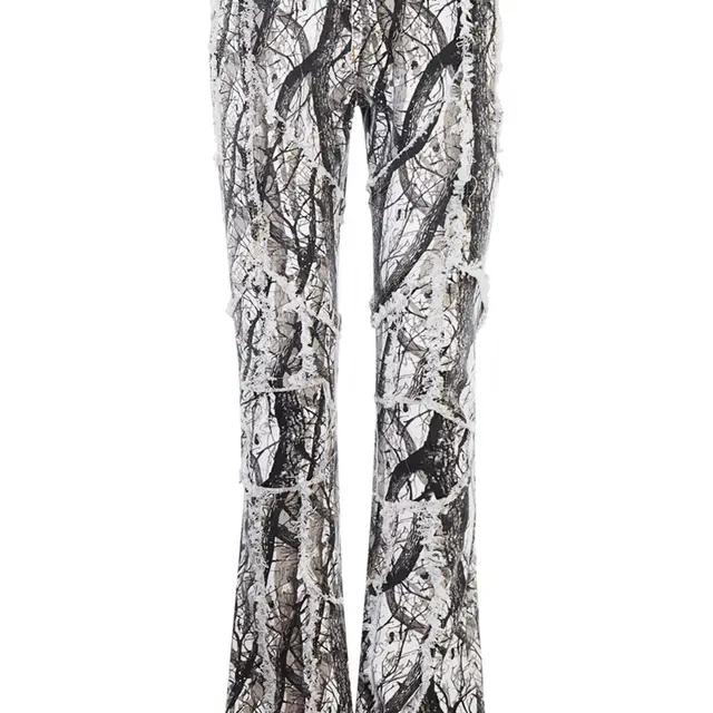 Women's Hip hop Fashion Jeans Camouflage White - Shop at LoveMi