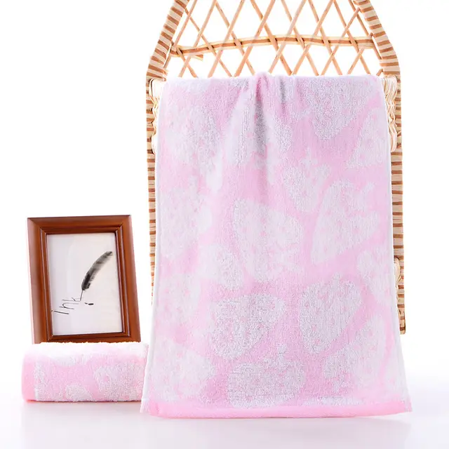 Bamboo Fiber Strawberry Towel Absorbs Water Light Pink - Shop at LoveMi