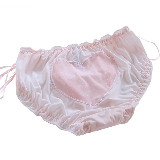 Japanese Agaric Cut out Love Ice Silk Underwear Pink - Shop at LoveMi