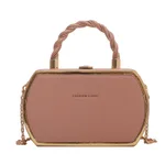 Women's Fashion Simple Chain Handbag Shoulder Bag - Pink