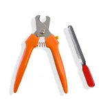 Pet Nail Clippers Dog Nail Scissors Cat Scissors Nail Clippers With File Nail Scissors Pet Cleaning - Orange Send File Bag