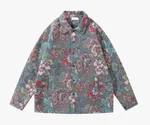 Men's And Women's Loose Multi-colored Long-sleeved Colorful Shirt - 11226Green