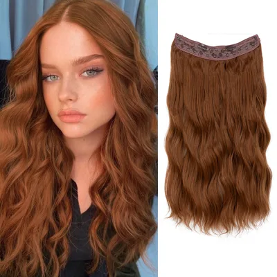 European And American Style Women Corn Curler Fishing Thread Long Curly Hair Wig 30 - Shop at LoveMi