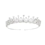 High-end Zircon Crown Light Luxury Bridal Accessories - Silver
