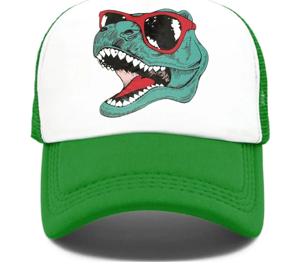Statement Dinosaur Print Soft Top Cap Green - Shop at LoveMi