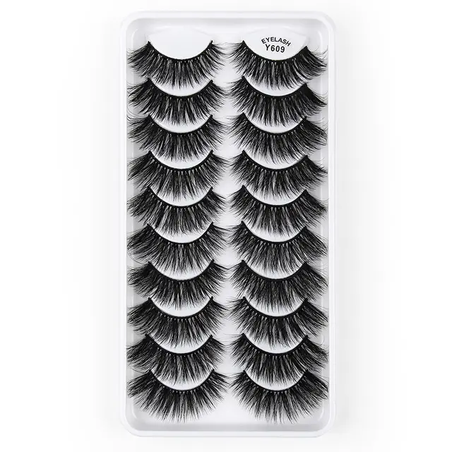 3D Imitation Mink Hair Natural Length False Eyelashes Three dimensional Y609 - Shop at LoveMi