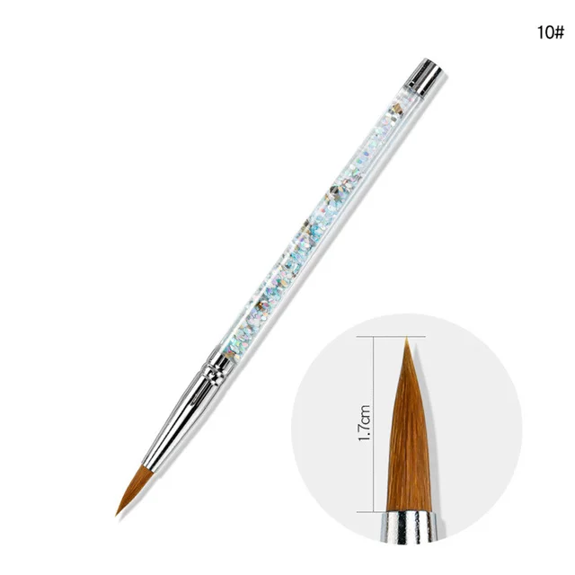 7 Sizes Nail Art Brush For Acrylic Powder Nylon Manicur Blue10 - Shop at LoveMi
