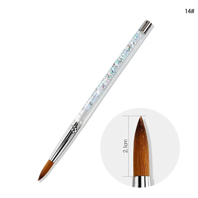 7 Sizes Nail Art Brush For Acrylic Powder Nylon Manicur Blue14 - Shop at LoveMi