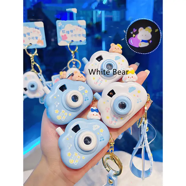 Home Minimalist Cloud Projection Camera Keychain Charm White - Shop at LoveMi