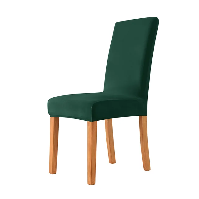 Solid Color Thickened Check Velvet One piece Chair Cover Elastic Hotel Restaurant Anti fouling Stool Cover 25Style - Shop at LoveMi