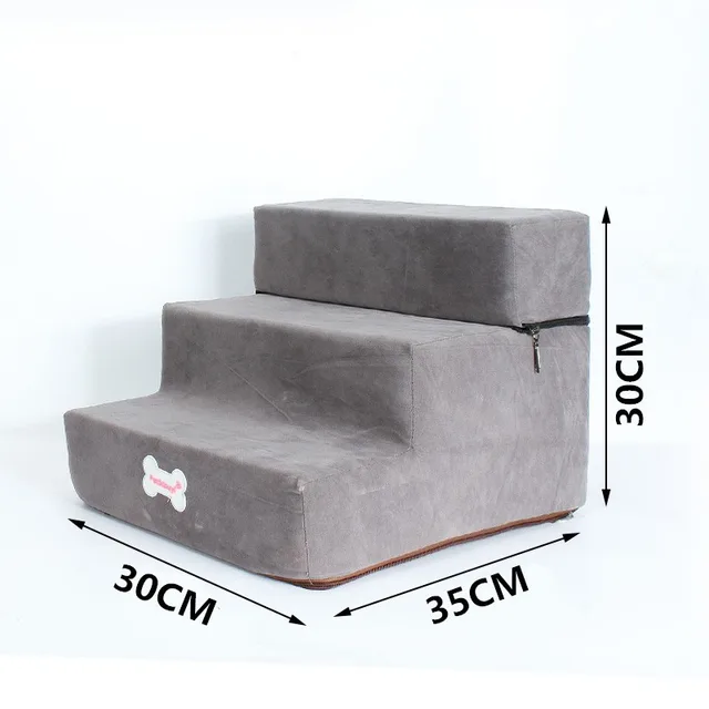Pet Stairs Steps Cat And Dog Climb Stairs 3 Stairs Pet Bed Stairs Light Grey - Shop at LoveMi