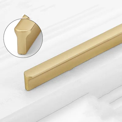 Gold Wardrobe Door Handle Lengthened Aluminum Alloy Cabinet Drawer Cabinet Door Handle I Shape Gold600 - Shop at LoveMi