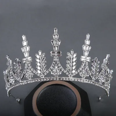Korean Bridal Crown Jewelry Performance Alloy Pearl Headwear Silver - Shop at LoveMi