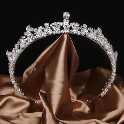 Bride Princess Crown Wedding Tiara Silver - Shop at LoveMi