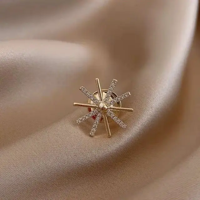 Simple And Versatile Opal Neckline Shirt Cardigan Collar Pin Brooch Mans Star - Shop at LoveMi