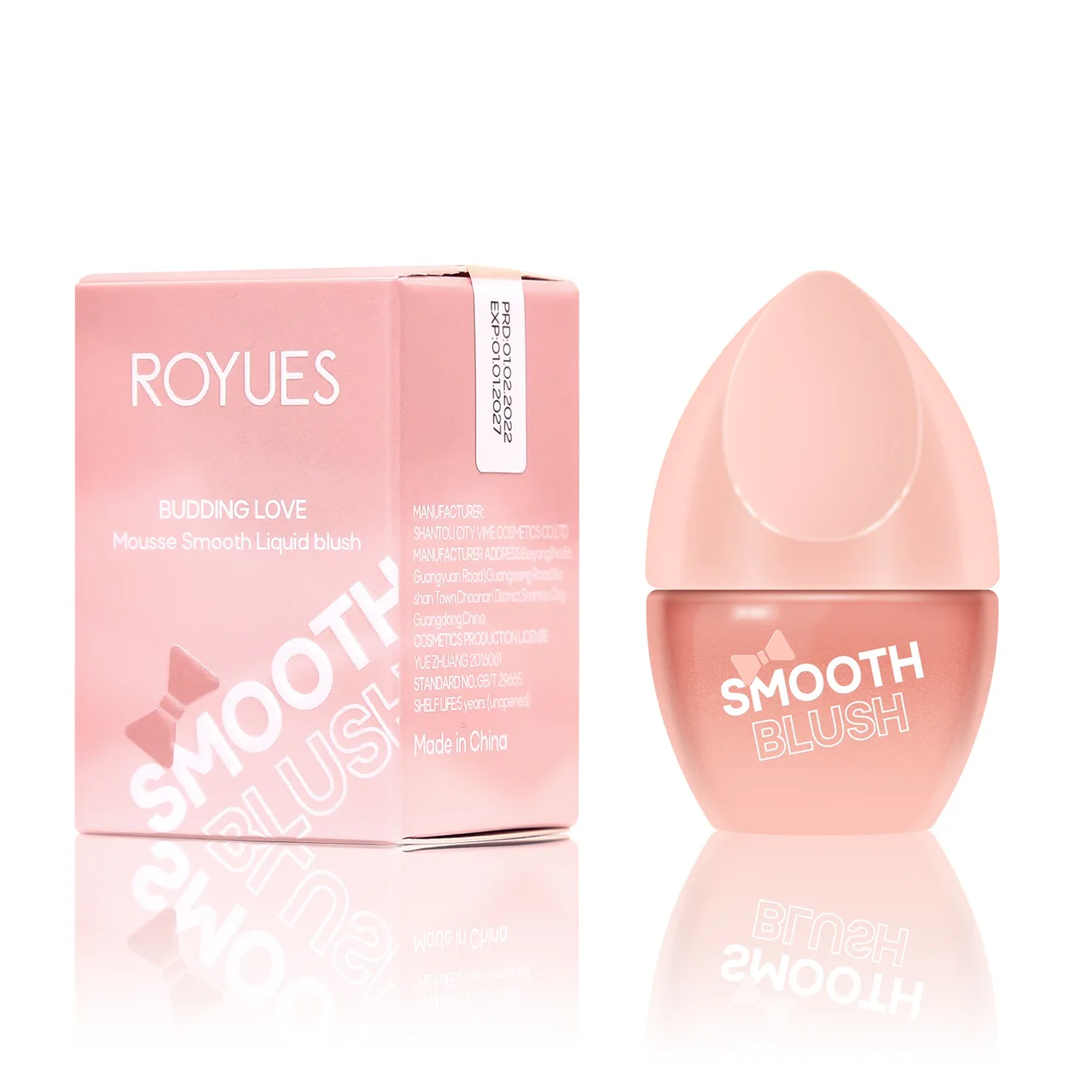 Natural Rouge Powder Easy Color Lip Cheek Blush - Color02