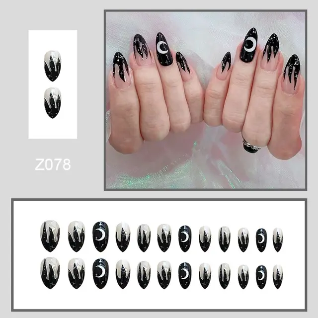 Nail Enhancement Black Flame Star Moon Varnish Z078 Moon Star - Shop at LoveMi