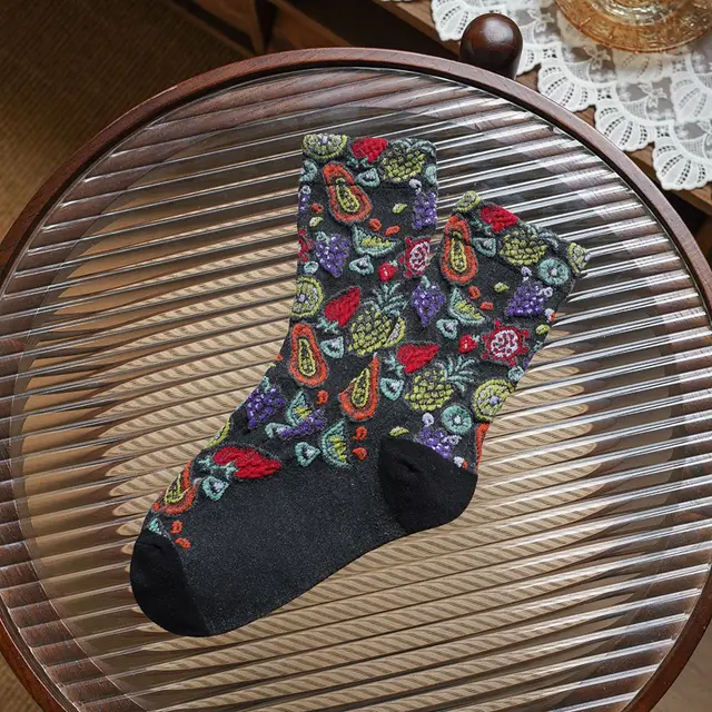 Mid tube Pile Socks Autumn And Winter Korean Version Of Sen Series Black - Shop at LoveMi