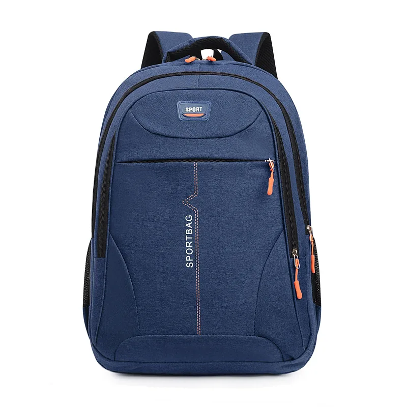 Men's And Women's Fashionable Large Capacity Simple Double Shoulder Travel School Bag Blue - Shop at LoveMi